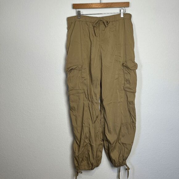 Lululemon Filbert Tan Lightweight Adjustable Mid-Rise Cargo Pants Women's Large - Picture 2 of 6
